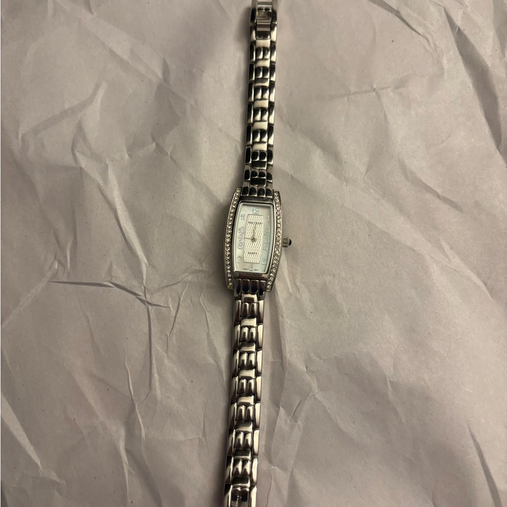Silver Rectangular Wristwatch